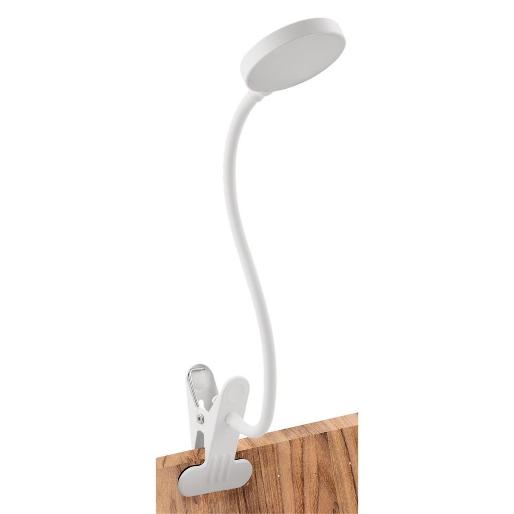 EINLICHT LED Klemmleuchte | Halo | 3,3W, 438lm, touch 3 Stufen step dimmbar, warmweiß 3000K, weiß