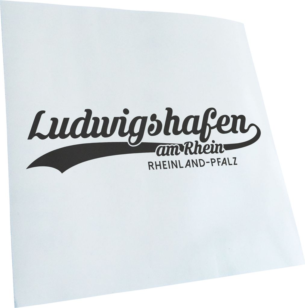 Kiwistar - Autoaufkleber - Ludwigshafen Rheinland-Pfalz - Dunkelgrau - 50x13cm - Aufkleber für Auto, Laptop, Fahrrad, LKW, Motorrad mehrfarbig JDM...