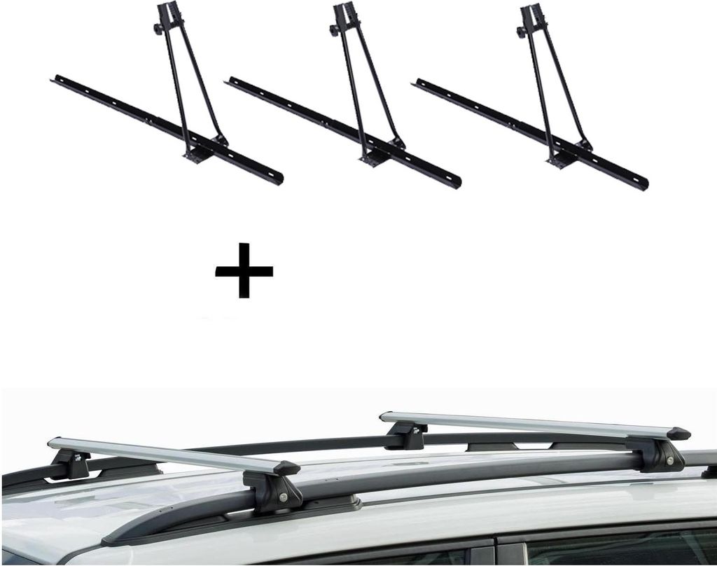 3x Fahrradträger ORION + Relingträger CRV135 kompatibel mit für Fiat Freemont 11-16