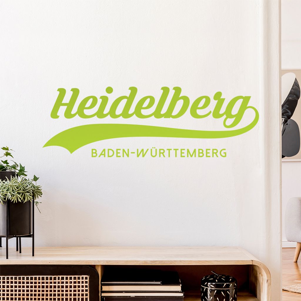Heidelberg Baden-Württemberg Wandtattoo Wandaufkleber Wall Sticker - Dekoration, Küche, Wohnzimmer, Schlafzimmer, Badezimmer