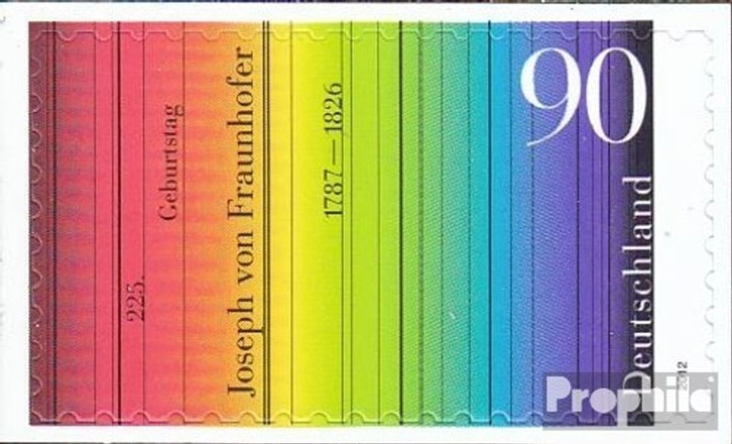 Briefmarken BRD (BR.Deutschland) 2012 Mi 2929 (kompl.Ausg.) selbstklebende Ausgabe gestempelt Joseph von Fraunhofer