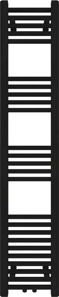 Badheizkörper mit Mittelanschluss Schwarz gerade 300x1500mm, ohne Heizstab