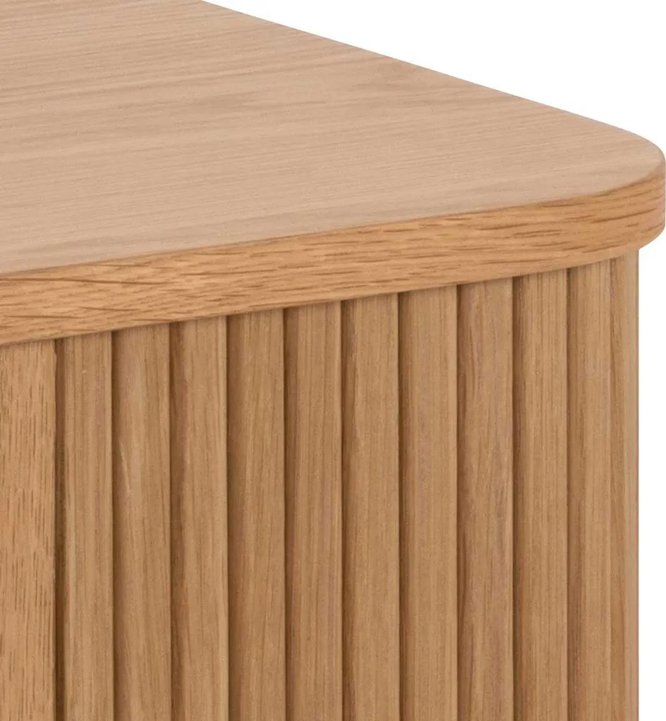 Langley table de nuit 2 portes nature - Chevet en bois clair authentique - 5
