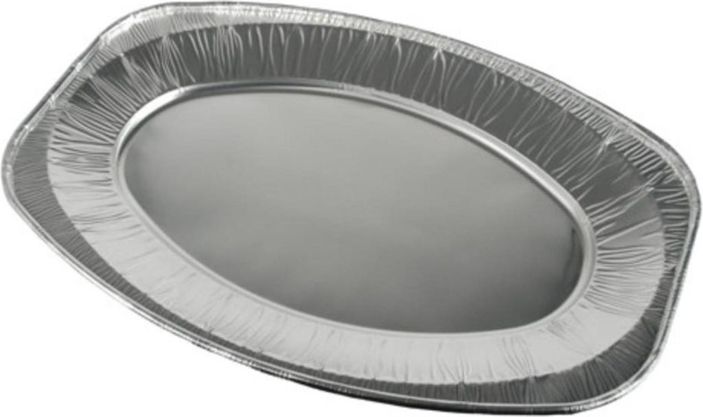 Serveerplaten, aluminium, ovaal, 35 cm x 24,5 cm Productafbeelding 