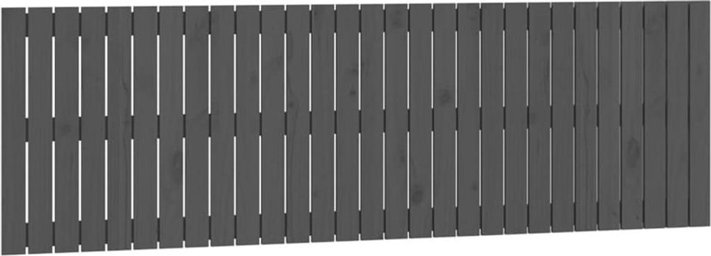 vidaXL Wand-Kopfteil Grau 185x3x60 cm Massivholz Kiefer Produktbild 