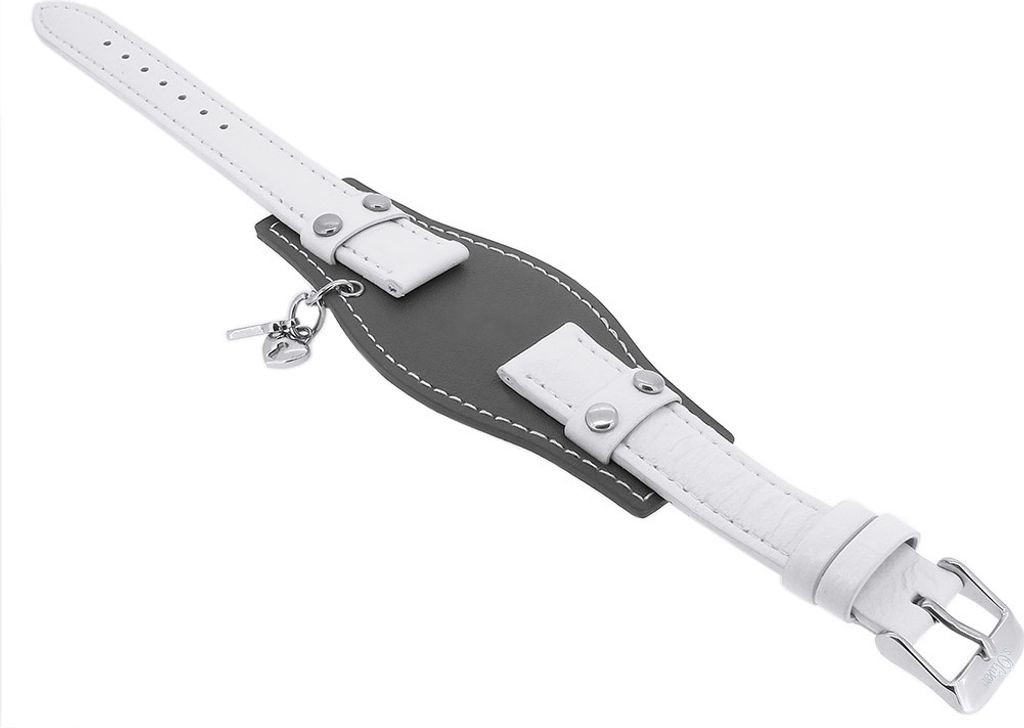 s.Oliver Unterlageband | Ersatzband 16mm aus Leder in weiß SO-2383-LQ
