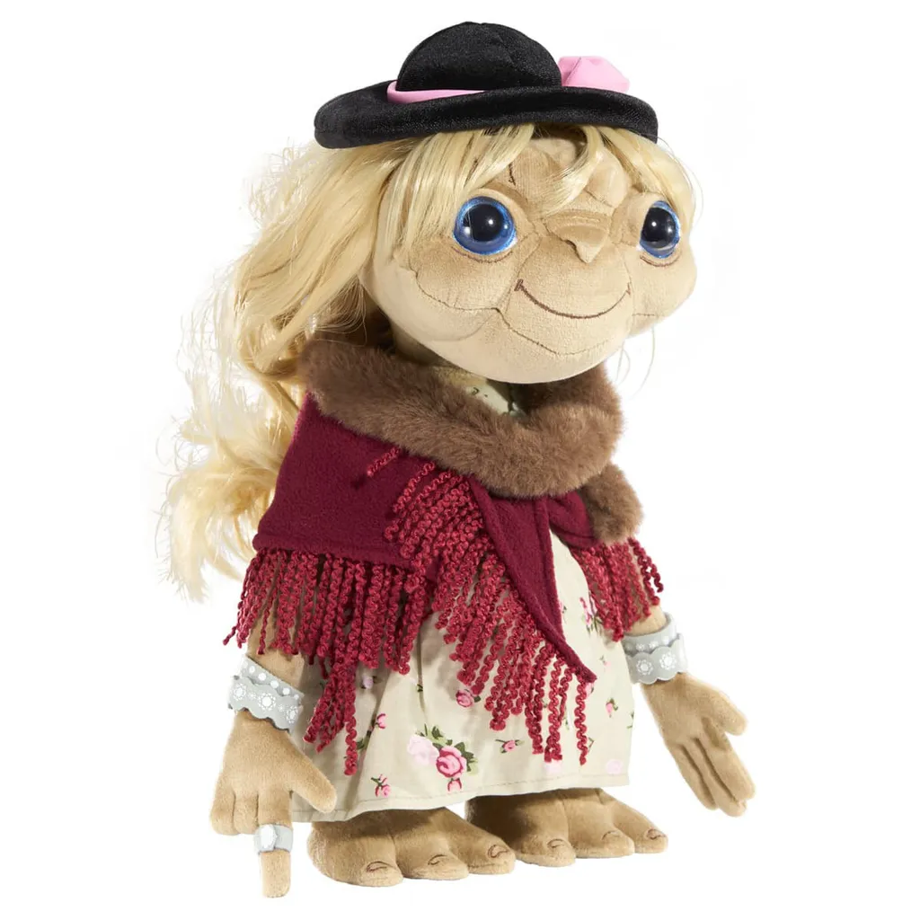 Peluche E.T. Déguisé 32 cm avec Robe et Perruque Finitions Soignées - 3