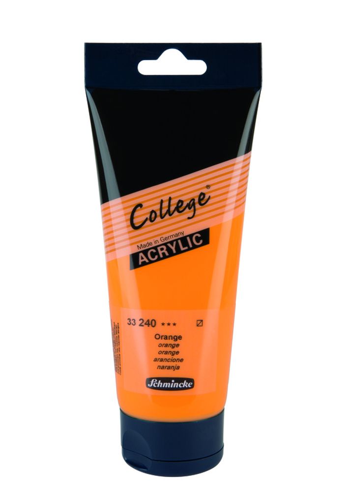 Schmincke 200ml College Acryl Orange Acryl 33 240 014