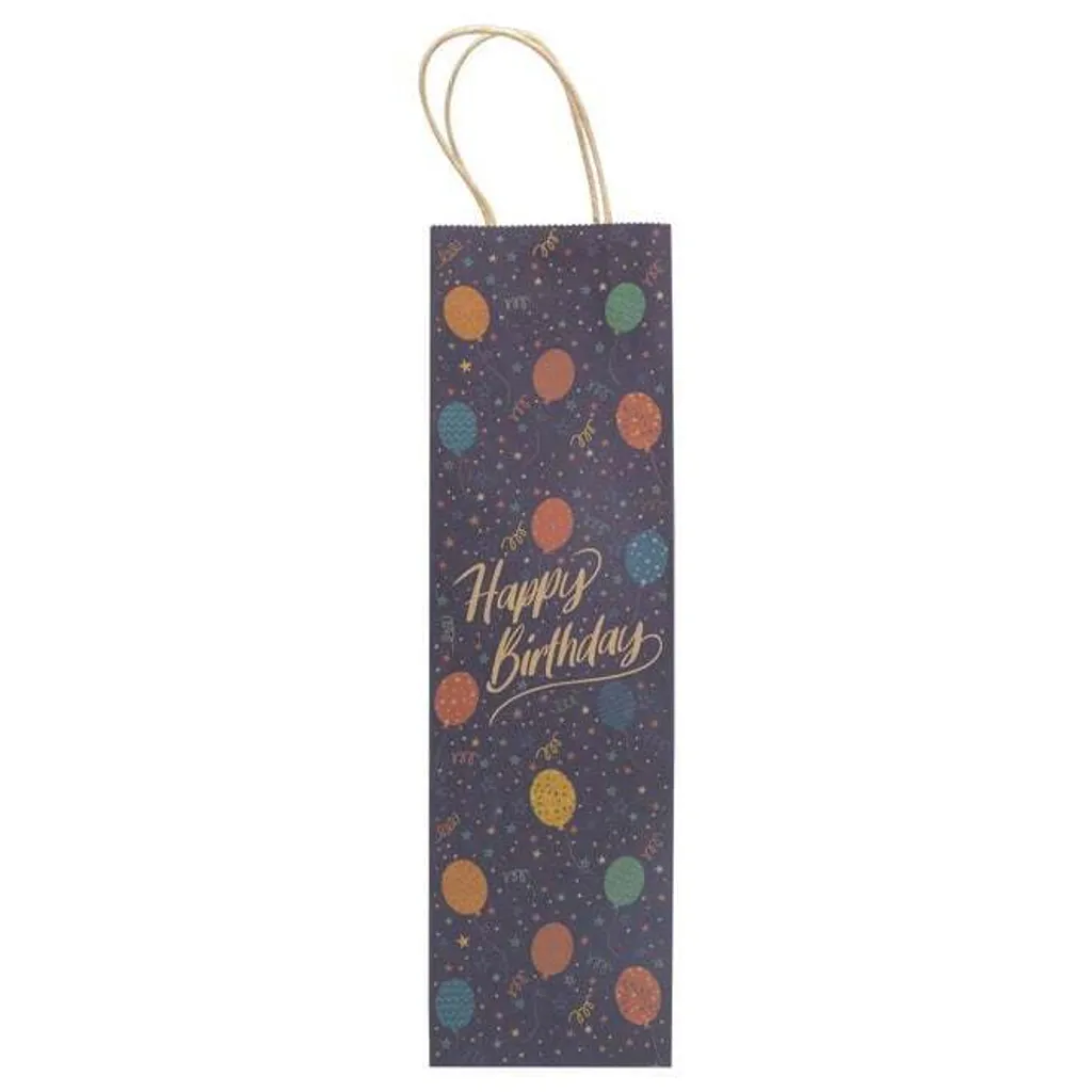 Emballage bouteille anniversaire Happy Birthday - Déco festive ballons