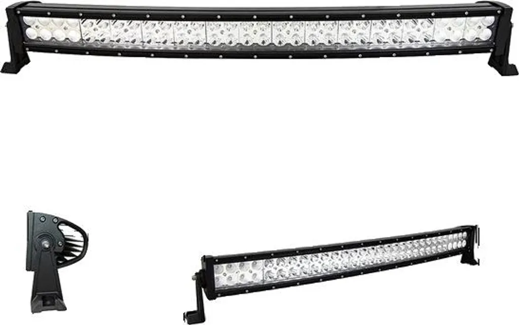 Striscia luminosa a LED, design curvo, illuminazione per veicoli fuoristrada, 32 pollici senza cavo