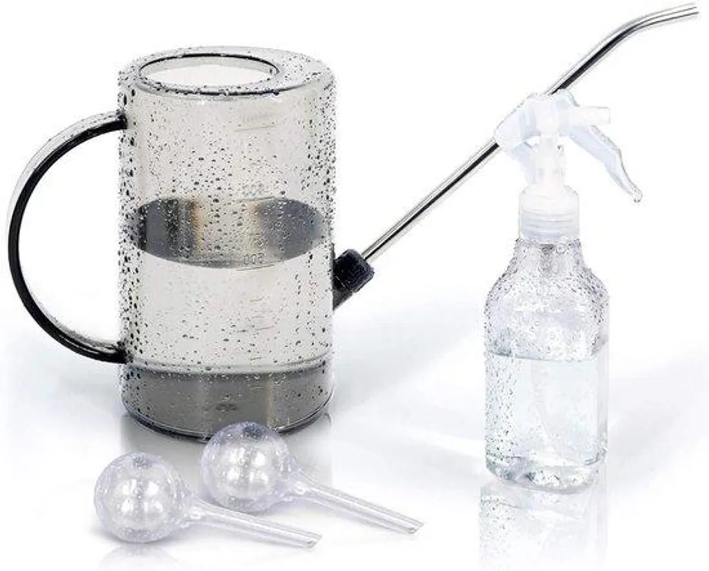 Arrosoir 1 L gris anti-fuite à bec long avec mode vaporisateur inclus