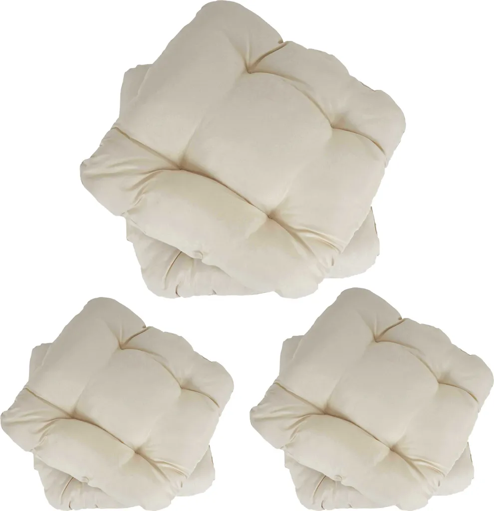Coussin d'assise Dublin pour salle à manger crème, pack de 6 galettes 8cm