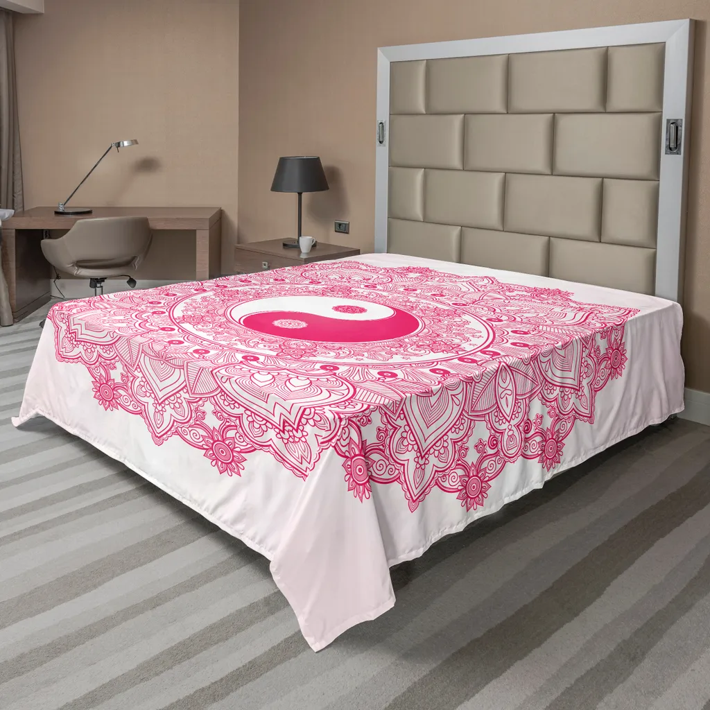 Lenzuolo Matrimoniale Mandala Rosa 266x260 cm | Design Etnico