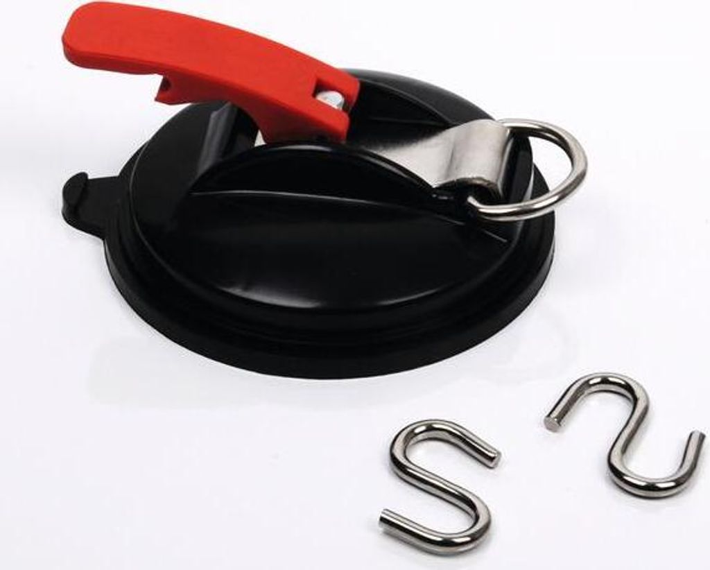 Camp4 Saugnapfbefestigung mit Ring + 2 S-Haken