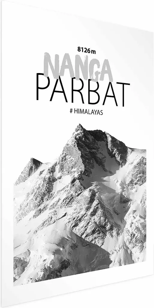 Poster Nanga Parbat 60x90 cm senza cornice con margine