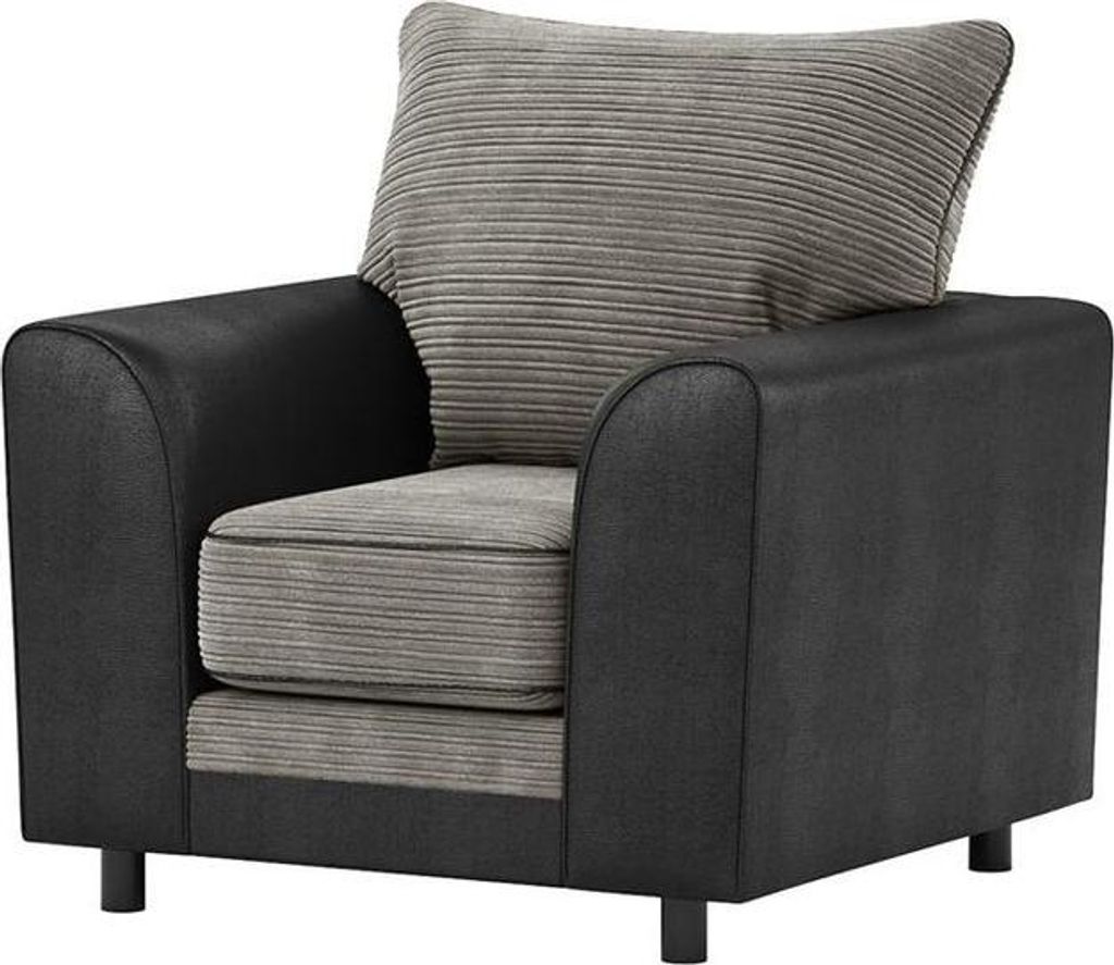 Sessel Dillon-Jumbo grey/Snake black-Schaumstoff