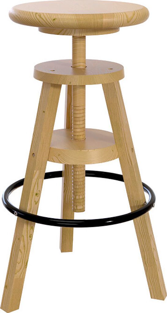 Barhocker Holz mit Schraube - Honig