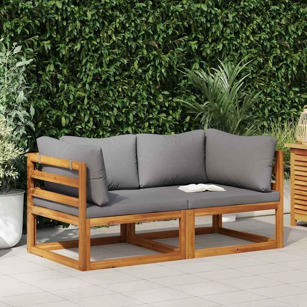 Maison Exclusive - Modular-Ecksofas 2 Stk. mit Auflagen Dunkelgrau