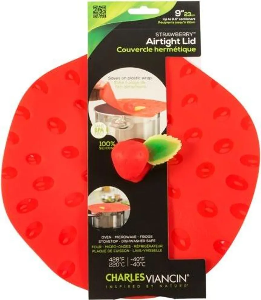 Charles Viancin 9502EU Coperchio Silicone Berries 23cm Rosso - Offerta