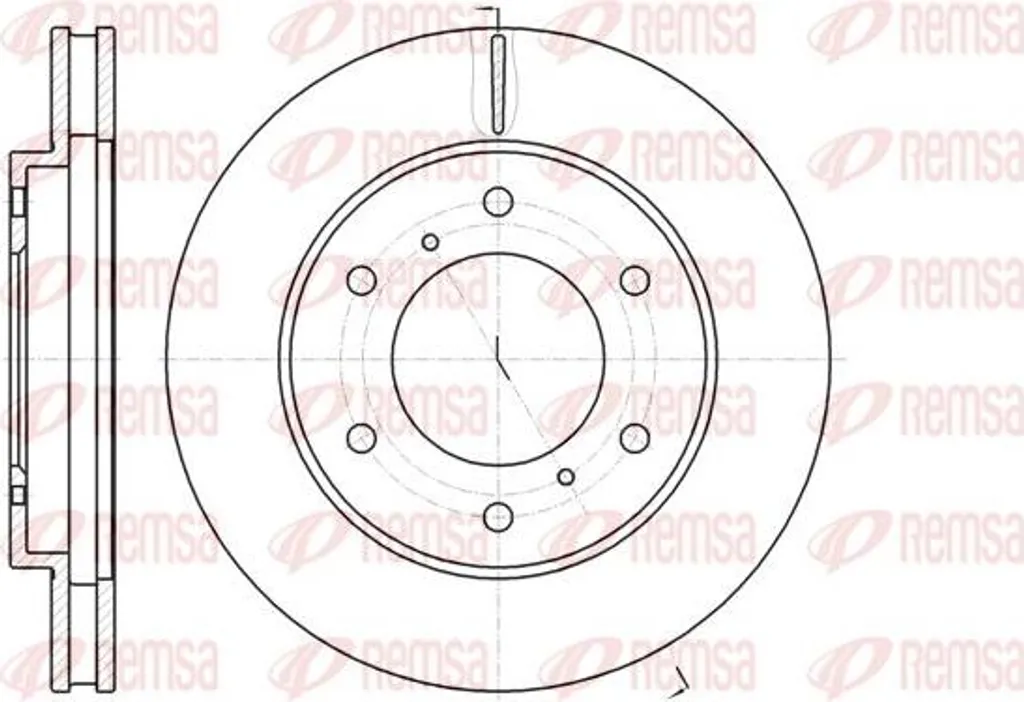 Disque de frein REMSA 61118.10 pour Mitsubishi L200 Pajero OE 6000609712