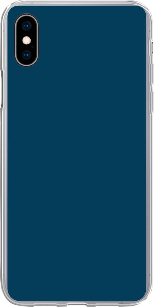 MuchoWow Handyhülle Schutzhülle Hülle für Telefoonhoesje iPhone Xs Indigo - Palette - Farben Silikon Softcase Handy Hülle - Handytasche