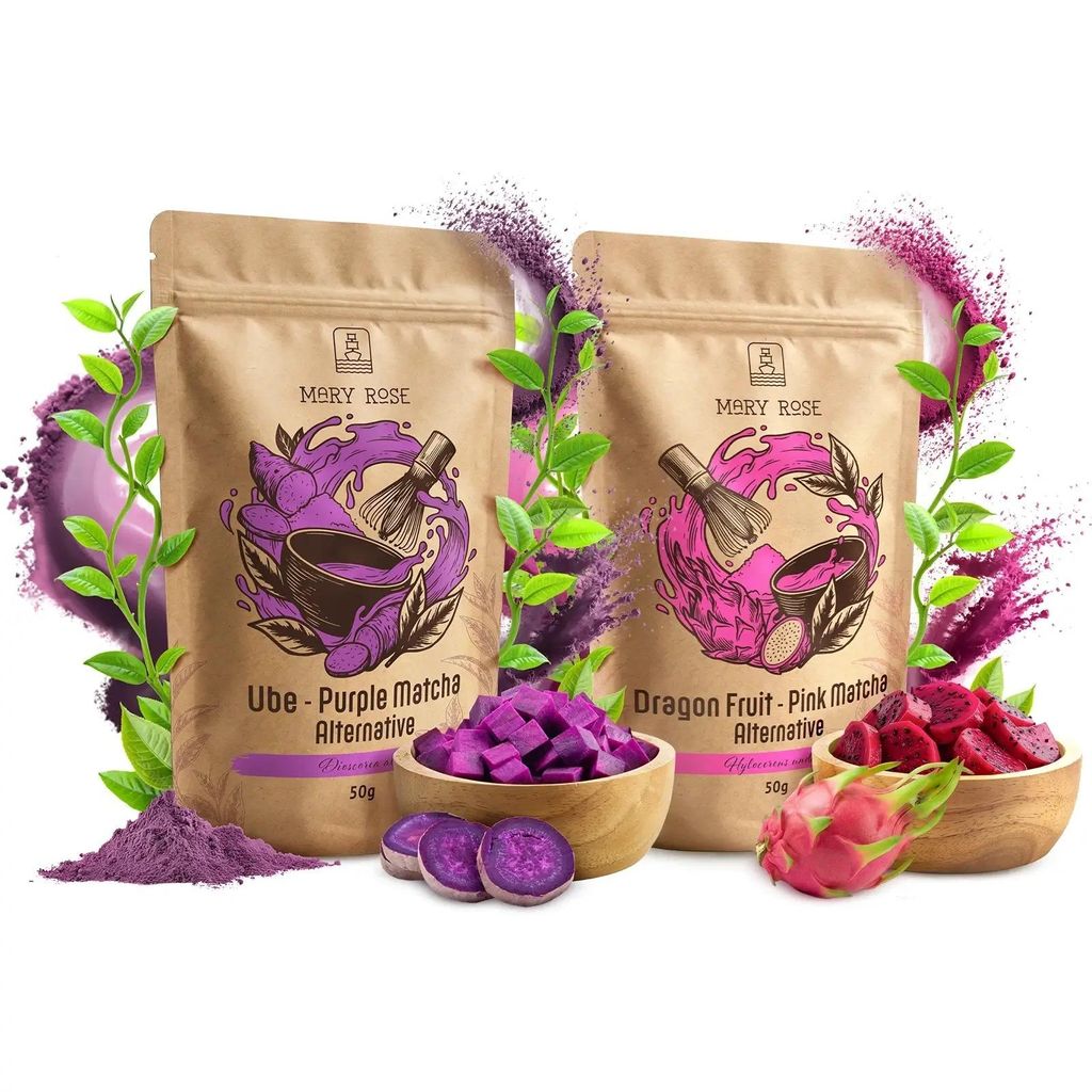 Mary Rose - Purple, Pink Matcha Tee Ube, Drachenfrucht Produktbild 