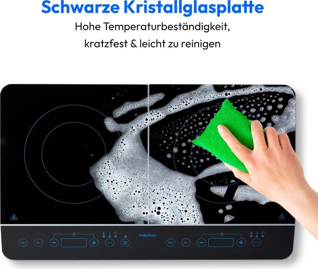 Plaque double induction MEDION MD 15324 tactile et programmable - 6