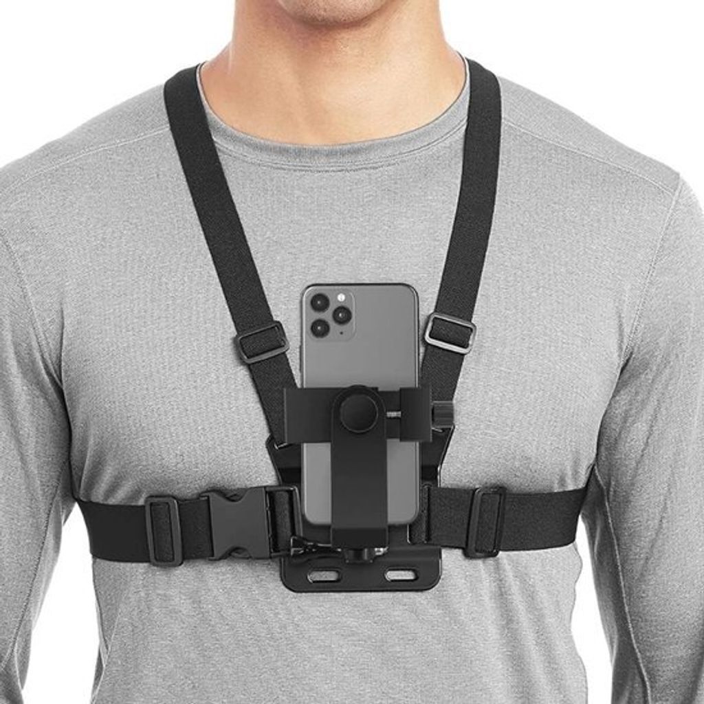 Brustgurt für Handy - Brusthalterung Halterung - Gurtzeug Smartphone - Bodycam