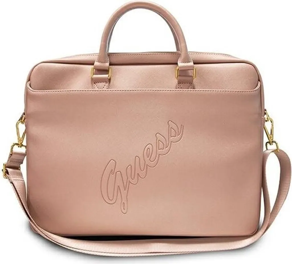 Porta PC Guess 16 Pollici Saffiano Pink | Borsa Lavoro Professionale