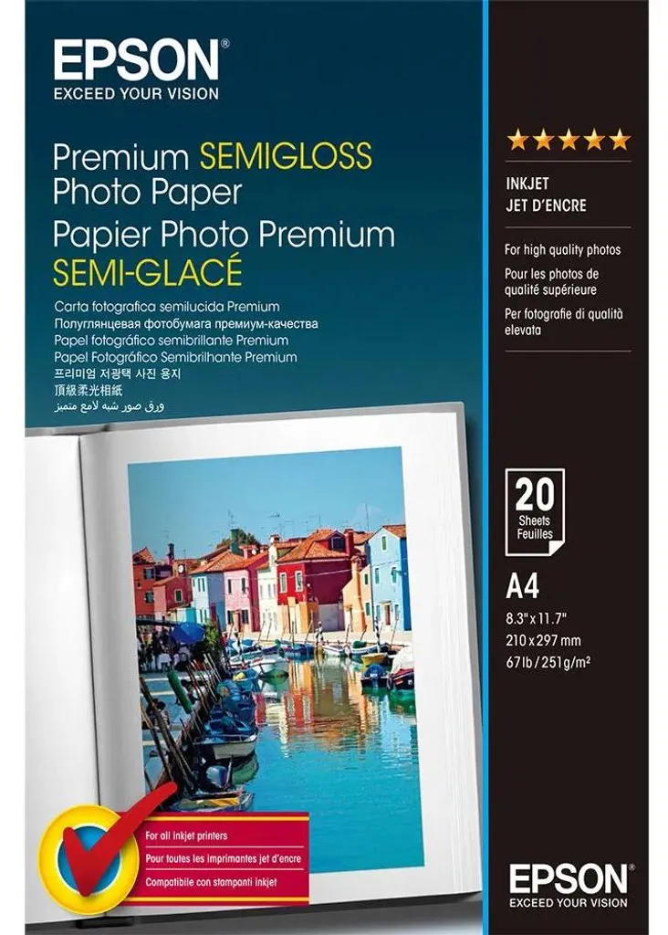 Évitez les Reflets : Papier Photo Epson Premium Semigloss Satiné 250g