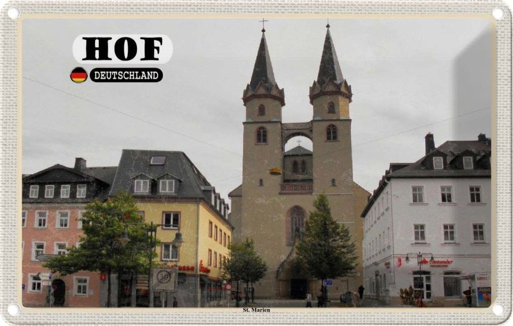 vianmo Blechschild 12x18 cm Hof St. Martin Bildmotiv Reisemotiv Abenteuer Reisen