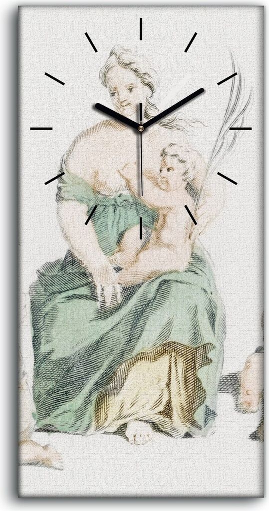 Leinwand Uhr Küche Wohnzimmer Bild 30x60 Zeichnen Alte Produktbild 