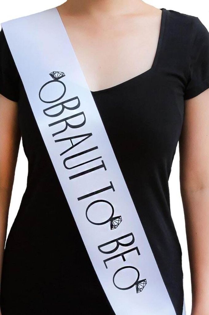Oblique Unique Schärpe Braut To Be JGA Produktbild 