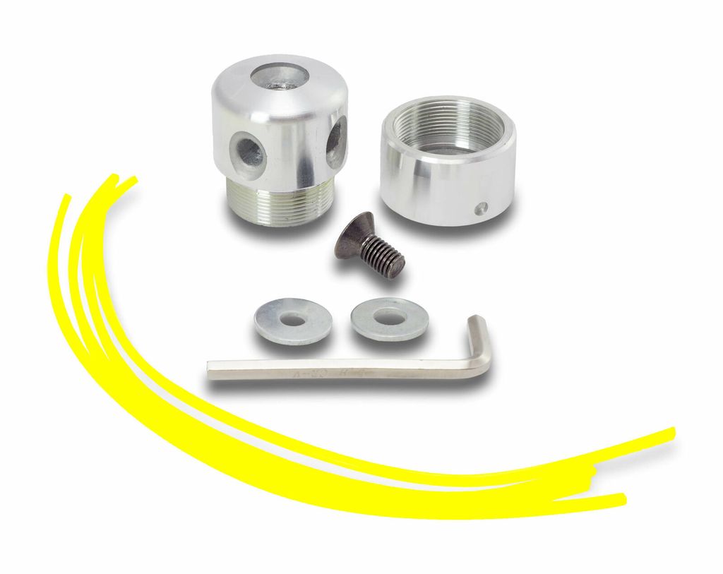 Alu-Trimmerkopf Doppelfaden Für Motorsense – Passt Für 2,4–3 Mm Faden, 8/10 Mm Aufnahme (2 Stück Inkl. Zubehör)