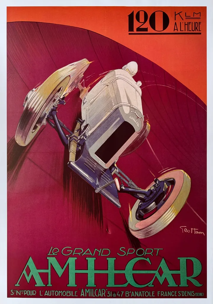 Affiche Amilcar 70x100cm en Papier Premium : Impression Haute Qualité