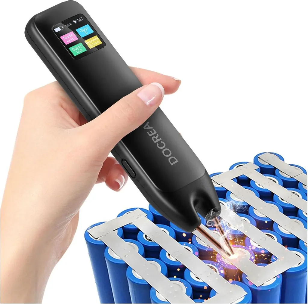 Soudeuse par points portable 99 niveaux avec écran LED pour batteries