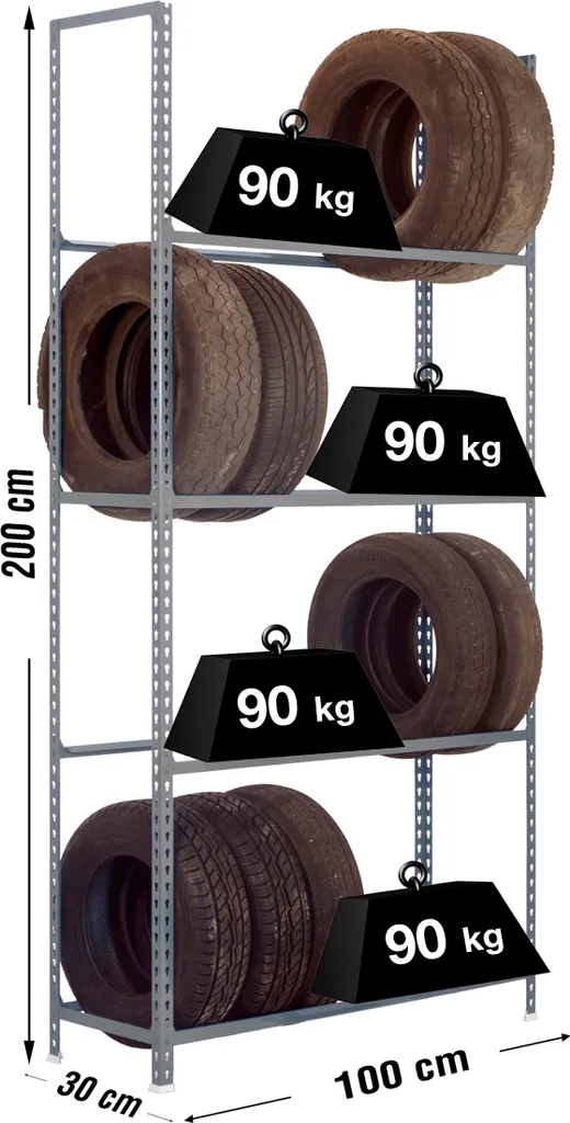 Jante en acier AUTOCLICK WHEELS PLUS 4/300 GREY pour roues robustes