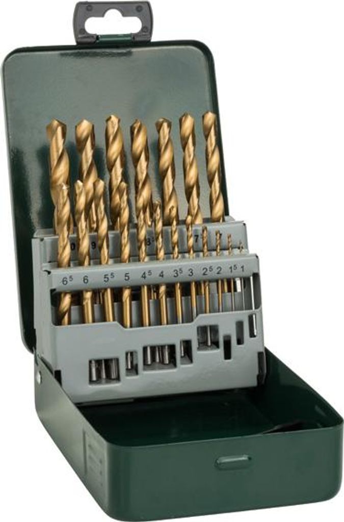 Metallbohrer-Set HSS-TiN, 19-teilig, 1 - 10 mm, Metallkassette