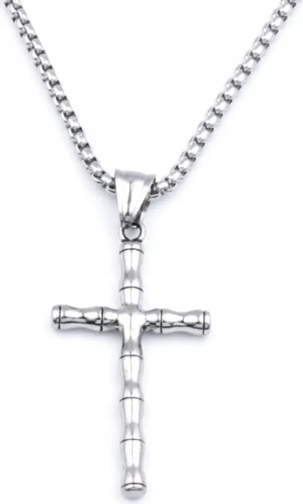Collana Uomo Acciaio Argentato SORPRESA CROSS 364 - Croce Resistente