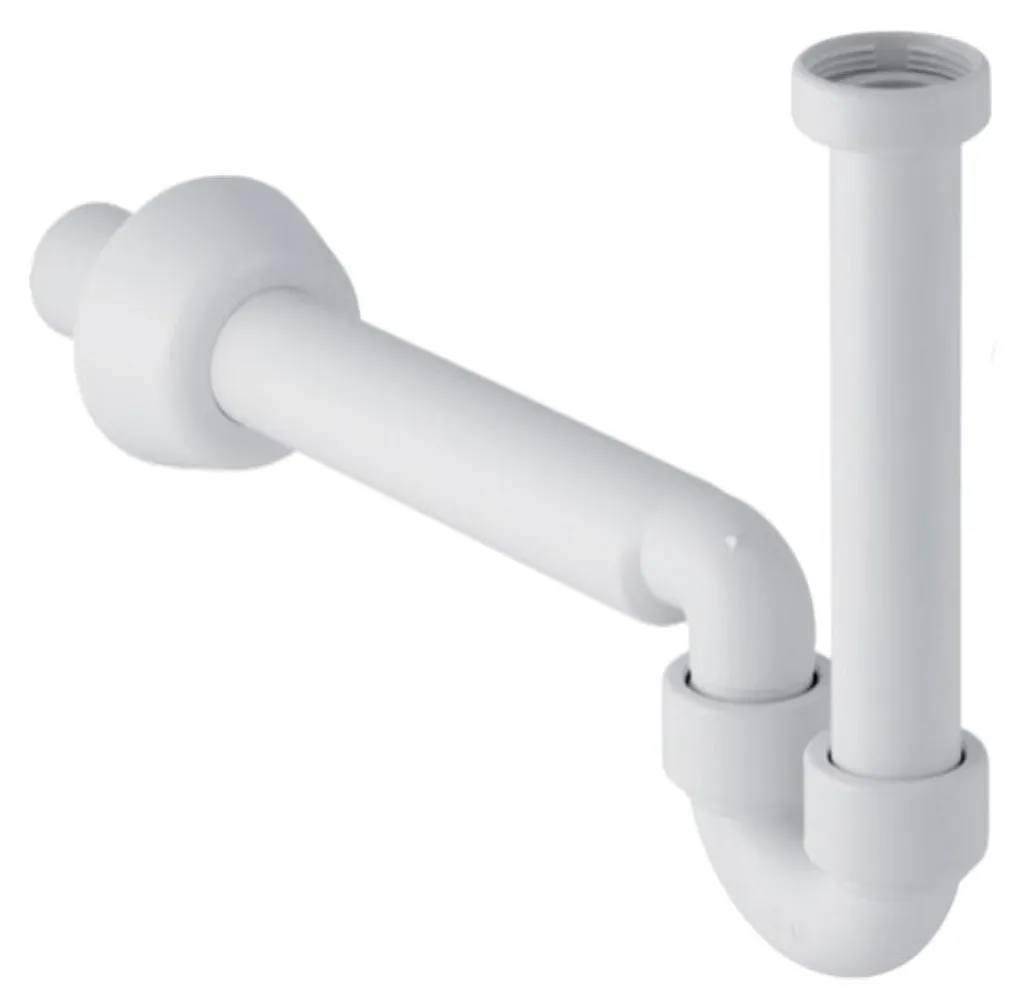 Siphon de bidet blanc orientable Ø 4 cm raccord universel 1"1/4 salle de bain