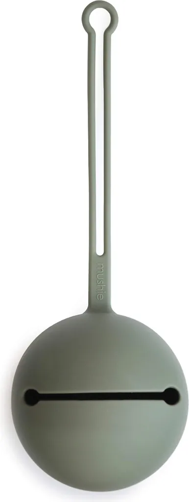 Étui à sucette Mushie Silicone Pacifier Case Khaki pour bébé - 3