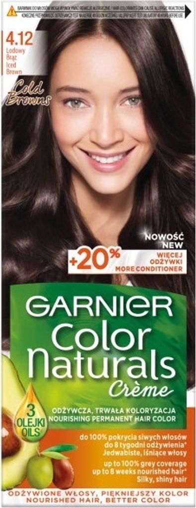 GARNIER Color Naturals Creme-Haarfarbe 4.12 Eisbraun