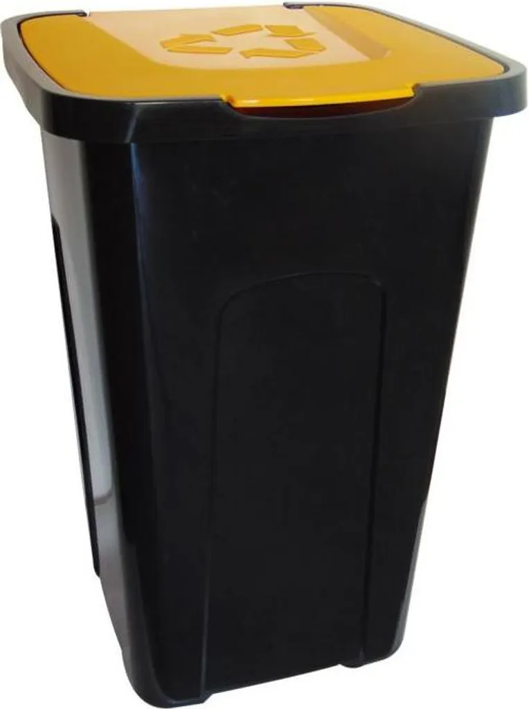 Corbeille à papier 50 litres grise - Plastique haute résistance durable