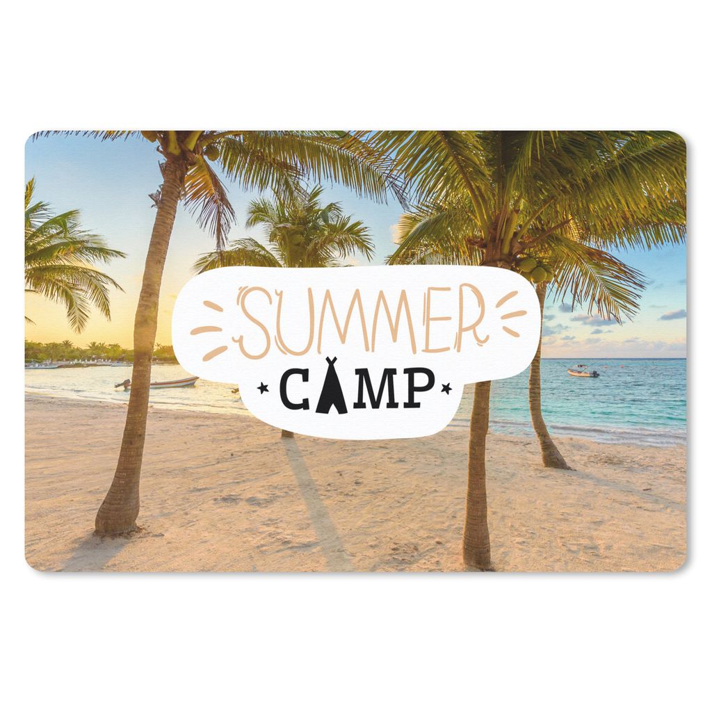 MuchoWow Mauspad Mousepad Sommer - Strand - Palme - Zitate 27x18 cm - Mousepads - Maus Mat - Pad - Mausunterlage - Büroartikel - Desk Matten