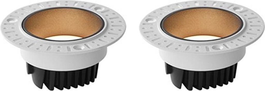 INF 2er-Pack 12W LED Einbaustrahler - Weiß & Schwarz, 75mm Ausschnitt, 4000K