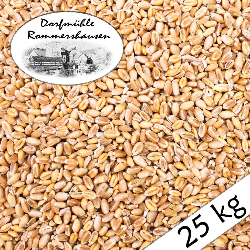 25 kg Weizen Gereinigt Hühnerfutter Geflügelfutter Produktbild 