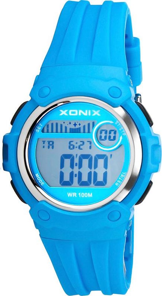 Uhr KP Serie Digital mit Silikonarmband, 100m Wasserdicht, Stoppuhr, Alarm, Datum, Hintergrundbeleuchtung, Antiallergisch