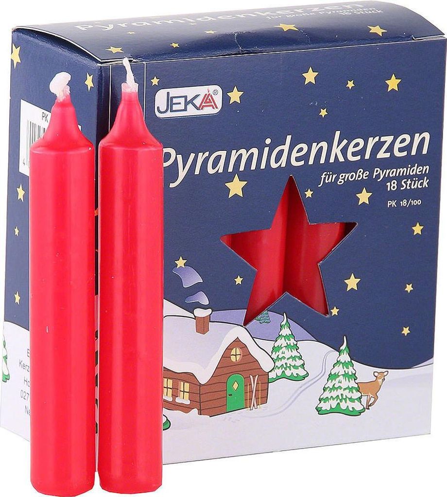 Pyramidenkerze 18er rot 18x105mm Produktbild 