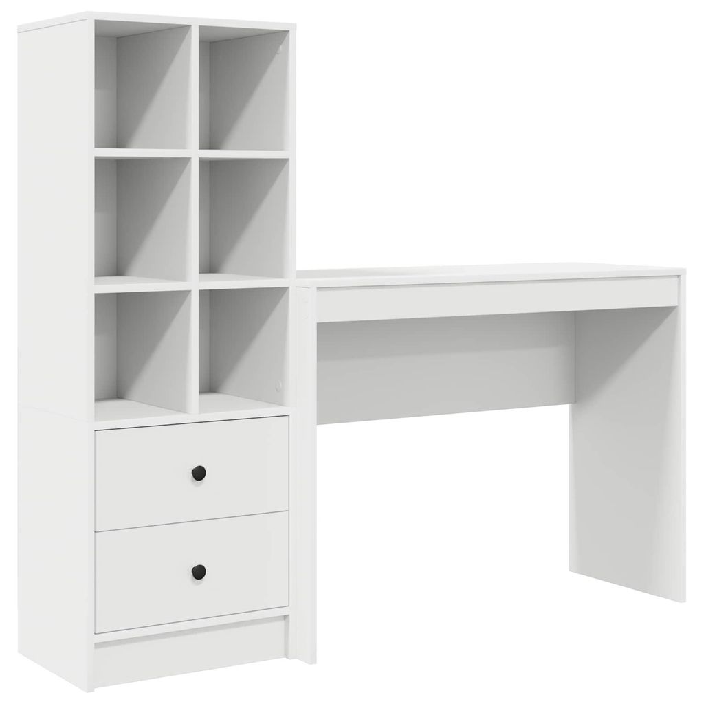 vidaXL Schreibtisch Weiß 145,5 x 40 x 127 cm 2 stk. Produktbild 