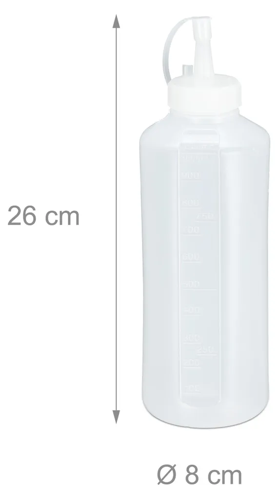 relaxdays 16 x flacone squeeze 1000 ml - 4